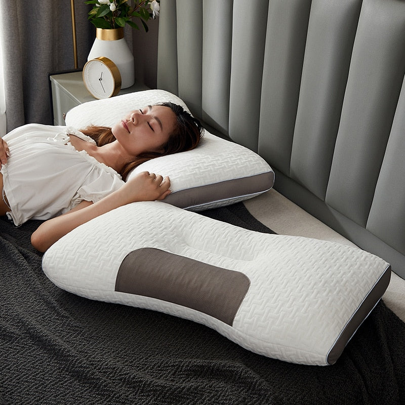 Rest Form Hybrid Pillow, PP Cotton Fill, Raised Side Support Design